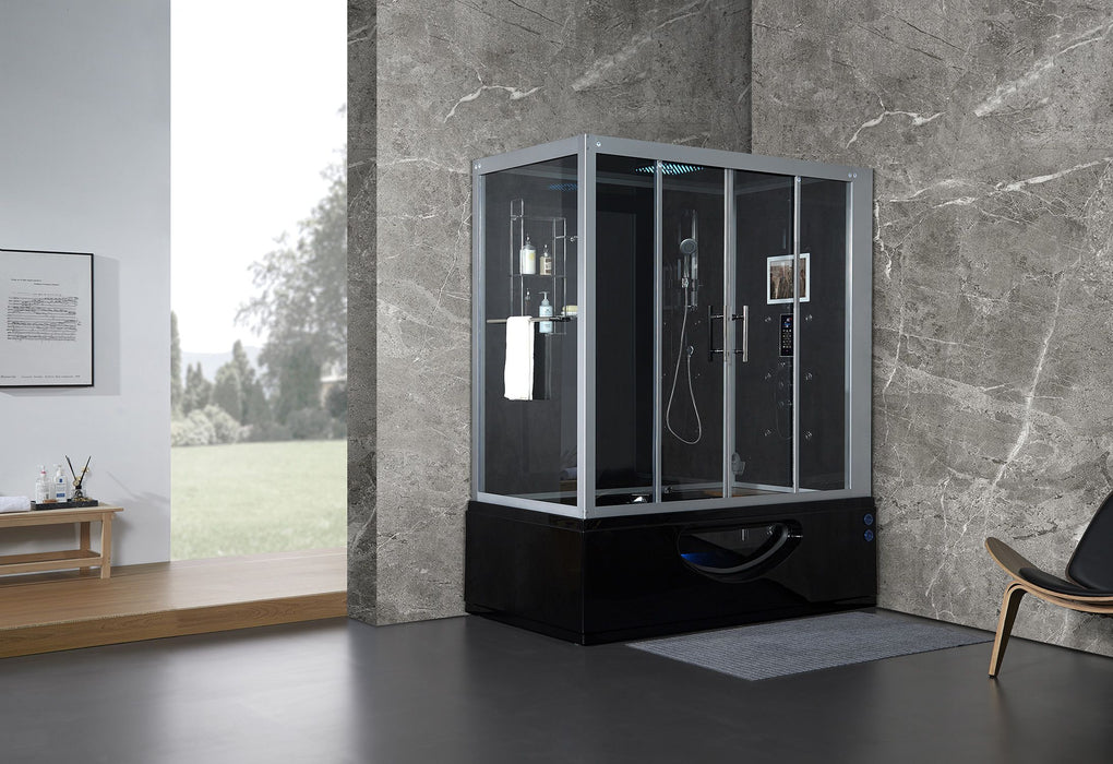 Maya Bath Platinum Catania 2-Person Freestanding Steam Shower (Right)