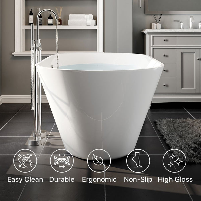 Eviva Aries 59 inch White Freestanding Bathtub