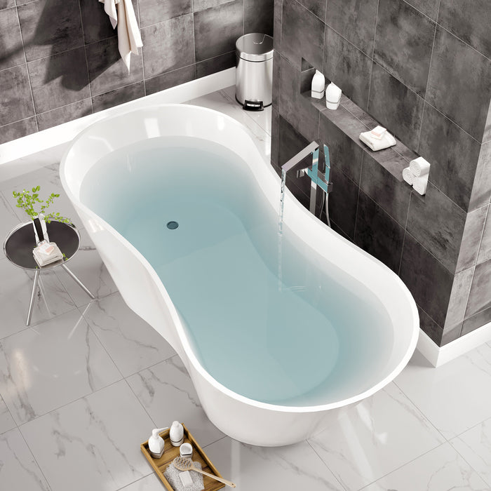 Eviva Smile Free Standing 67" Acrylic Bathtub