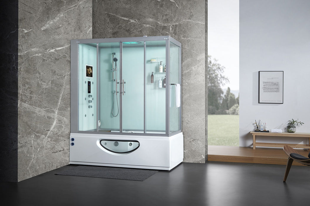 Maya Bath Platinum Catania 2-Person Freestanding Steam Shower (Left)