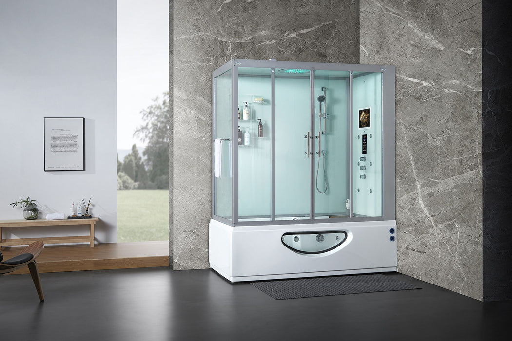 Maya Bath Platinum Catania 2-Person Freestanding Steam Shower (Right)