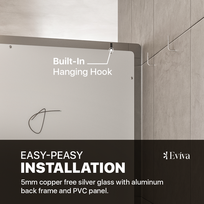 Eviva Glow 60"W x 28"H Rectangular Frameless LED Mirror