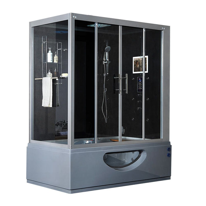 Maya Bath Platinum Catania 2-Person Freestanding Steam Shower (Right)