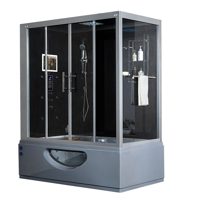 Maya Bath Platinum Catania 2-Person Freestanding Steam Shower (Left)